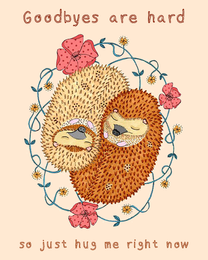 Just Hug Me online Good Luck Card | Virtual Good Luck Ecard