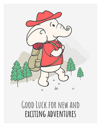 Exciting Adventure virtual Good Luck eCard greeting