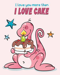 Love Cake virtual Birthday For Him eCard greeting