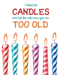 Candles online Birthday For Him Card