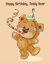 Teddy Bear virtual Birthday For Her eCard greeting