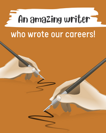 Amazing Writer online Teacher Thank You Card | Virtual Teacher Thank You Ecard