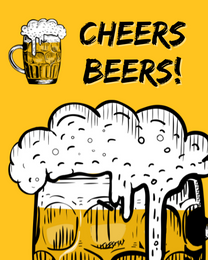 Cheers Beers online Group Party Card | Virtual Group Party Ecard
