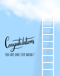One Step Ahead online Congratulations Card | Virtual Congratulations Ecard