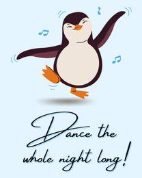Dance Whole Night virtual Group Party eCard greeting