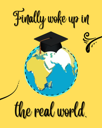 Real World online Graduation Thank You Card