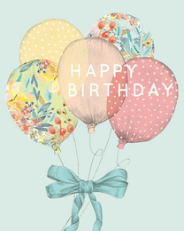 Fly Balloons online Birthday Card | Virtual Birthday Ecard