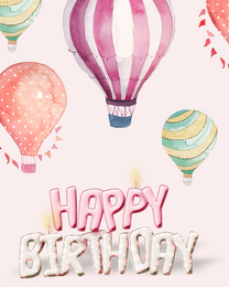 Bright Balloons  virtual Birthday eCard greeting