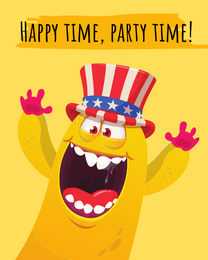 Happy Time virtual Group Party eCard greeting