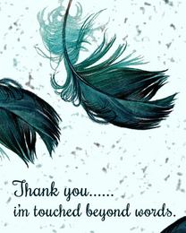 Touched Beyond Words virtual Thank You eCard greeting