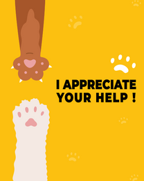 Your Help virtual Employee Appreciation eCard greeting