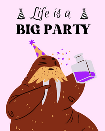 Big Celebration online Group Party Card | Virtual Group Party Ecard
