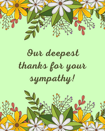 Deepest Thanks online Sympathy Thank you Card