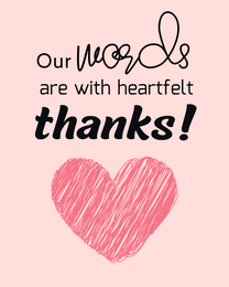 Our Words online Wedding Thank You Card | Virtual Wedding Thank You Ecard