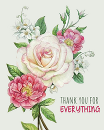 For Everything virtual Thank You eCard greeting