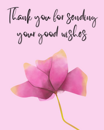 Good Wishes online Baby Shower Thank You Card