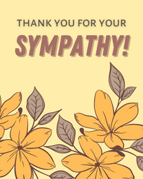 Your Support online Sympathy Thank you Card | Virtual Sympathy Thank you Ecard