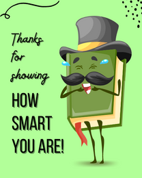 Smart You Are online Graduation Thank You Card