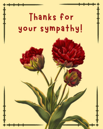 Your Roses online Sympathy Thank you Card