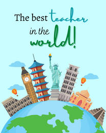 Best Of All virtual Teacher Thank You eCard greeting