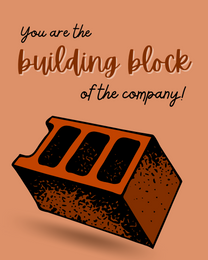 Building Block online Business Thank You Card