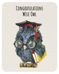 Wise Owl virtual Graduation eCard greeting