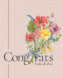 Flowers online Congratulations Card | Virtual Congratulations Ecard