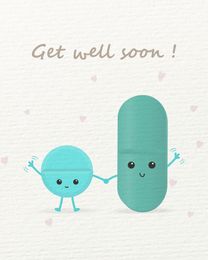 Pills virtual Get Well Soon  eCard greeting