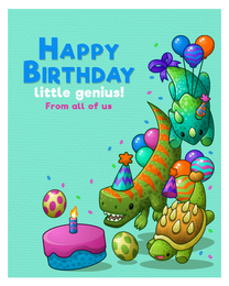 Little Genius online Kids Birthday Card