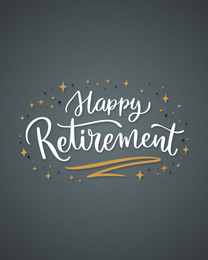 Confetti virtual Retirement eCard greeting