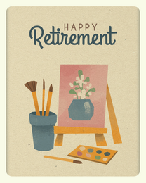 Art virtual Retirement eCard greeting