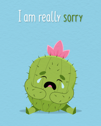 Cactus online Sorry Card