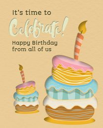 Time To Celebrate virtual Kids Birthday eCard greeting