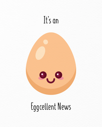 Eggcellent News online Congratulations Card | Virtual Congratulations Ecard