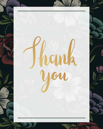 Floral Background virtual Thank You eCard greeting