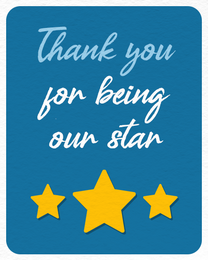 Our Star virtual Teacher Thank You eCard greeting