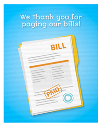 Paying Bills virtual Funny Thank You eCard greeting
