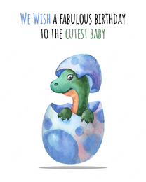 Cutest Baby online Kids Birthday Card