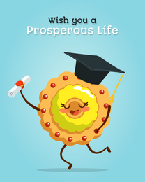 Prosperous Life virtual Graduation eCard greeting