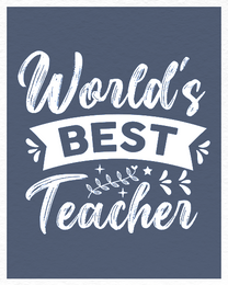 World Best virtual Teacher Thank You eCard greeting