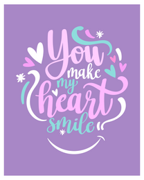 Heart Smile online Love Card