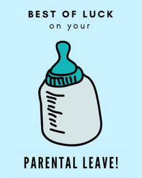 Parential Leave virtual Baby Shower eCard greeting