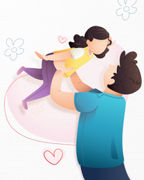 Father Daughter virtual Father Day eCard greeting