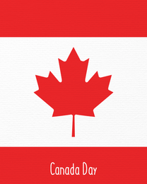 Simple Flag virtual Canada Day eCard greeting