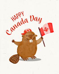 Flag Character online Canada Day Card