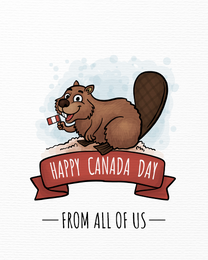 Squirrel virtual Canada Day eCard greeting