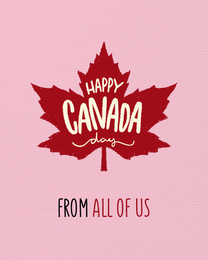 Leaf virtual Canada Day eCard greeting
