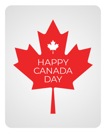 Gradient Leaf virtual Canada Day eCard greeting