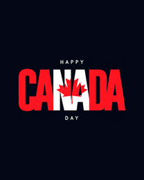 Canada Leaf virtual Canada Day eCard greeting