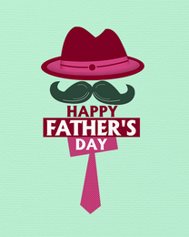 Cap Tie virtual Father Day eCard greeting